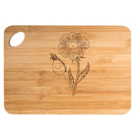 Mr. & Mrs. Panda Bamboo Chopping Board Flower Rose Hip Gift Wooden Chopping Board Bad Thoughts Summer Decoration Garden Joie de vivre