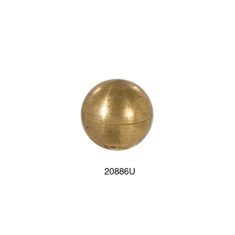 B&P Lamp® 3/4" Diameter Brass Ball Finial, 1/4-27F, Unf