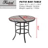 Festival Depot Patio Bar Height Table, Outdoor Bistro 45.3' Round