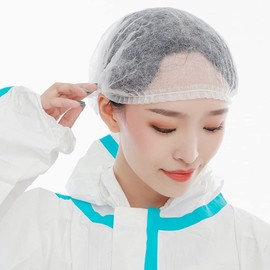 Disposable Shower Cap, Plastic Shower Cap, Disposable Shower Cap, Individually Wrapped, Plastic Shower Cap, Hair Protection Hair Cap for Salon, Spa, Travel, Hotel, Shower, Braids Transparent, White