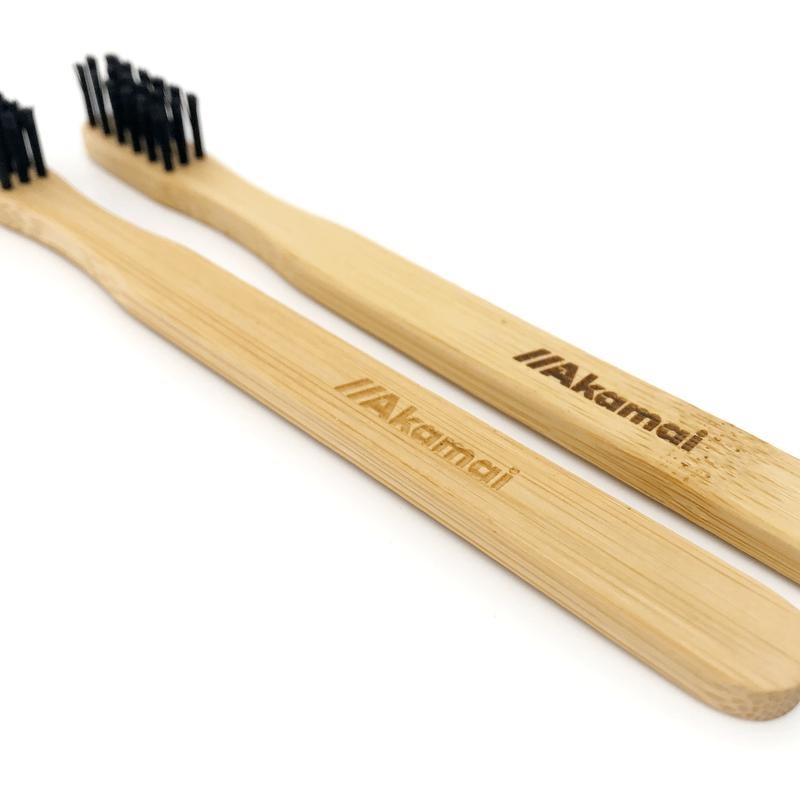 Akamai Bamboo Bass Toothbrush - Soft BPA-Free Bristles, Compostable, 2