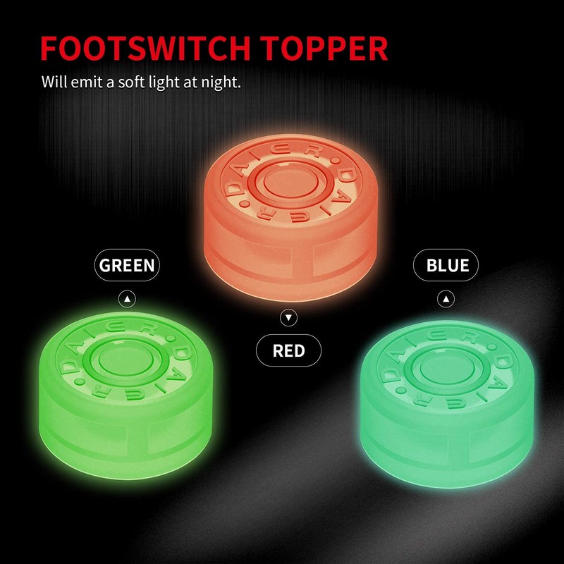 DaierTek Footswitch Pedal Buttons Glow in the dark, Guitar Effect