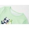 UNICABBIT21 Pajamas for Girls Summer Green Avodado Pandas Short Sleeve