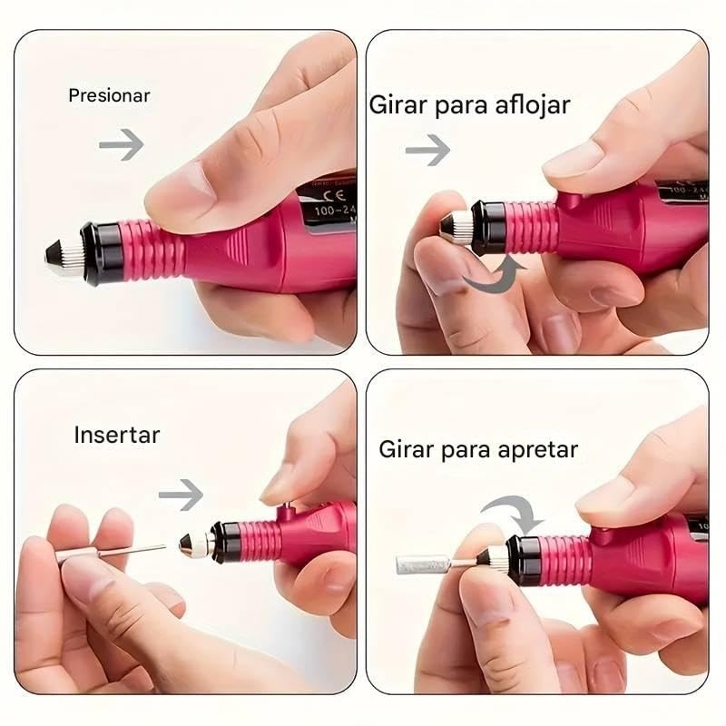 Drill para Uñas Profesional,Lima de Uñas Eléctrica, Herramientas para uñas,