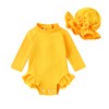 YOUNGER TREE Infant Baby Girls Swimsuit Long Sleeve Swimsuit One