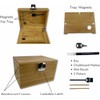 BzzBox Decorative OG Storage Box - Light Bamboo, Lockable, with