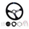 RASTP Universal Racing Steering Wheel Suede Deep Dish 13.58”/345mm 6