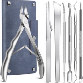 Set de 7 Piezas para El Tratamiento de Uñas Encarnadas, Kit Profesional de Acero Inoxidable para La Extracción de Uñas Encarnadas, Herramienta para Remover Callosidades en Los Pies, Herrami