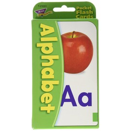 Trend Enterprises: Alphabet Pocket Flash Cards, Great for Skill Building and Home Use, 56 Self-Checking Cards Included, Match Letters to Photos and Words, for Ages 6 and Up
