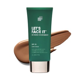 Shakeup Cosmetics - Let's Face It - BB tinted moisturiser - vegan and cruelty free - 24 hours hydration and effective coverage of blemishes - dark