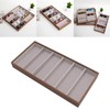 Eyeglass Display Organizer Wood Grain 6 Compartments Glasses Display Tray