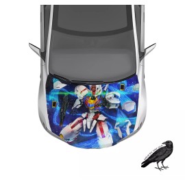 Aerial Gundam V2 Anime Hood Wrap Weatherproof Vinyl Car Decal 50" X 65"
