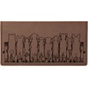 Peeking Pups Laser Engraved Leatherette Checkbook Cover Rawhide/Black