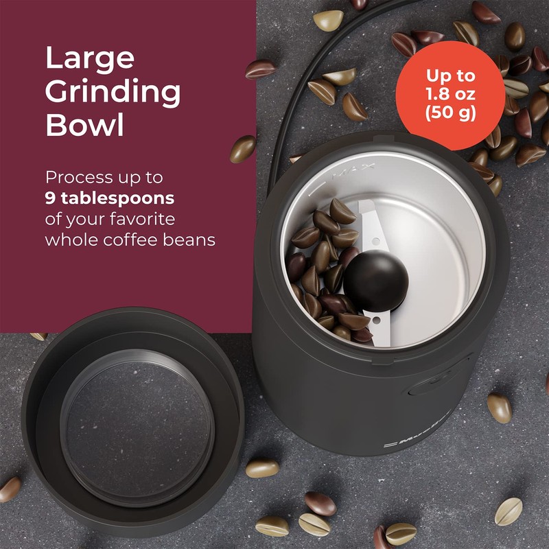 MuellerLiving Electric Coffee Grinder for Spice, Nut, Herbs and Coffee