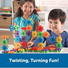 Learning Resources Learning Resources Gears! Gears! Gears! 100-Piece Deluxe Building Set - Ages 3+, Preschool Building Sets, Gears Toys for Kids, STEM Toys for Toddlers, Construction Toy Set