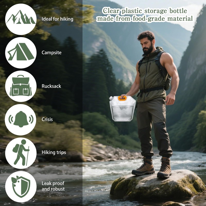 LECEHIVO 40 Pcs 1.3 Gallon Collapsible Water Storage Bag with