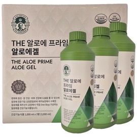The Aloe Prime Aloe Gel Jeju Island Aloe Latest Manufacturing, 3 Pieces, 1L / 더 알로에 프라임 알로에겔 제주도 알로에 최신제조, 3개, 1L