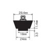 KVK PZ1057 Rubber Stopper for Buses Sekisui Type