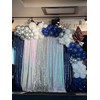 WISPET Navy Blue Sequin Backdrop Curtains 2 Panels 4FTx8FT Glitter