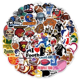 Rugby Stickers 50 Pieces for Water Bottles, Cute Rugby Gifts Sports Stickers for Kids, Teens, Adults