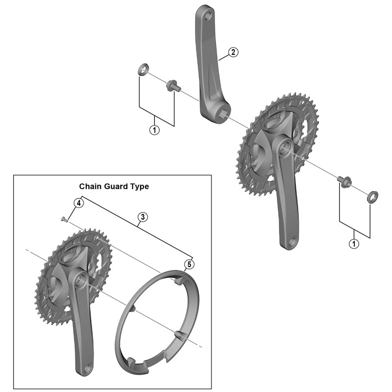 Shimano Repair Parts FC-MT101 Left Crank 6.9 inches (175 mm)