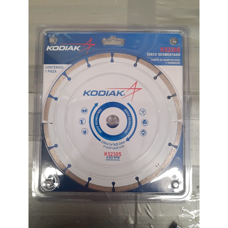 DISCO ADIAMANTADO SEGMENTADO DE CORTE DE 9" 230mm