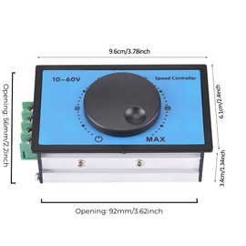 20A DC 10-60V 12V 24V 36V 48V PWM DC Motor Speed Regulator Switching Module with Low Voltage Protection
