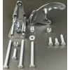 espeedpro21 Chrome LWP Power Steering Pump Bracket & pulley Fit