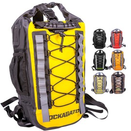 Rockagator Hydric 25L Waterproof Backpack - Heavy Duty Dry Bag with Roll-Top Closure for Outdoor Adventures, Floating River, Hunting, Hiking, Canoeing, Kayaking, Rafting or Beach - Yellow