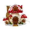 Kurt Adler 8.5-inch Merry Little Mushrooms Cottage Tabletop