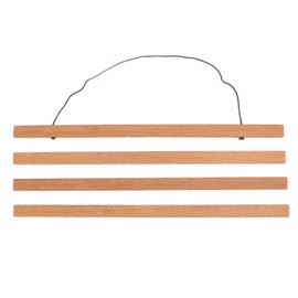 Teak Wood Magnetic Poster Hanger Frame Wooden Magnetic Hanger Frame for Posters Prints Photos Pictures Maps Scrolls and Canvas Artwork 40cm / 15.7in
