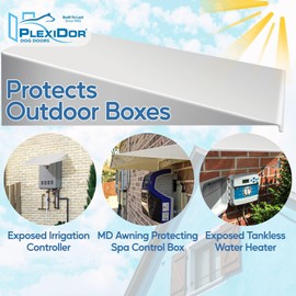 Plexidor Performance Pet Doors Universal Pet Door Awning - Door Canopy for Weather Protection, Spa, and Lawn Areas