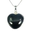 Hematite Two Stone Heart Pendant