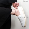 Clos Me Leather Anklet, Stainless Steel, Hypoallergenic, Tochigi Leather, Simple,