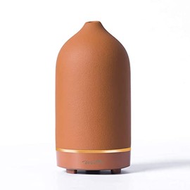 Wanlola Essential Oil Diffuser,120ml Aromatherapy Ceramic Diffusers with Auto Shut Off Function for Home Office Room(Terracotta)