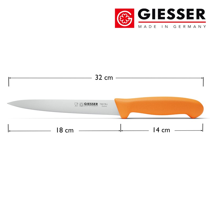 Giesser seit 1776 - Made in Germany - Filiermesser orange,