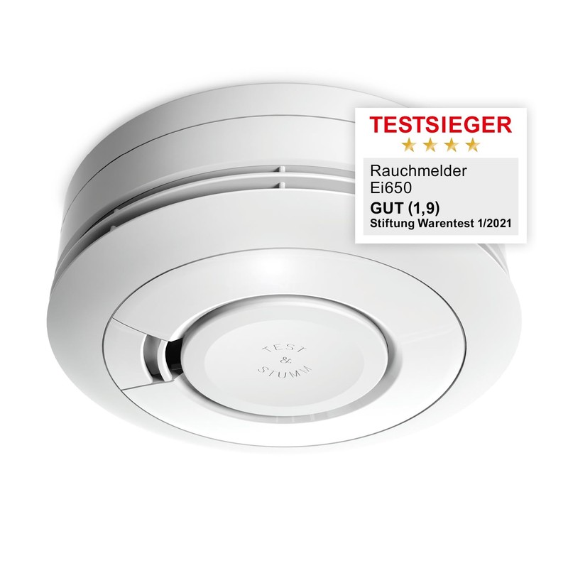 Ei Electronics Ei650 10-Year Smoke Alarm, White, Pack of 1,