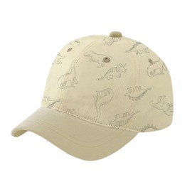 Baby Baseball Cap, Dinosaur Pattern Baseball Cap, Baby Hat, Sun Hat, Adjustable Cartoon Toddler Sun Hats for Boys Girls Toddler, khaki, Ages 4 - 8
