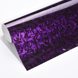 AuMoHall Purple Forged Carbon Car Vinyl Wrap Glossy Purple Simulated Forged Carbon Fiber Gloss Finish Car Body Film for Vehicle Interior Exterior Decoration, 59.84" x 39.37"