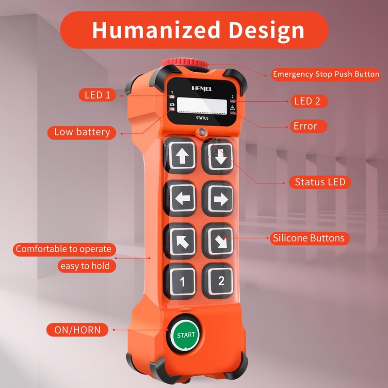 Wireless Crane Remote Control Industrial for Overhead Bridge Travelling Hoist