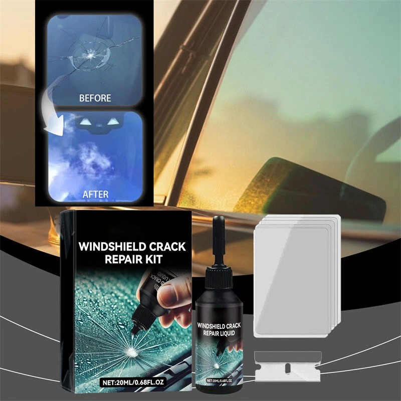 1 Set Automotive Glass Repair Kit Fluid Fix Car Windshield