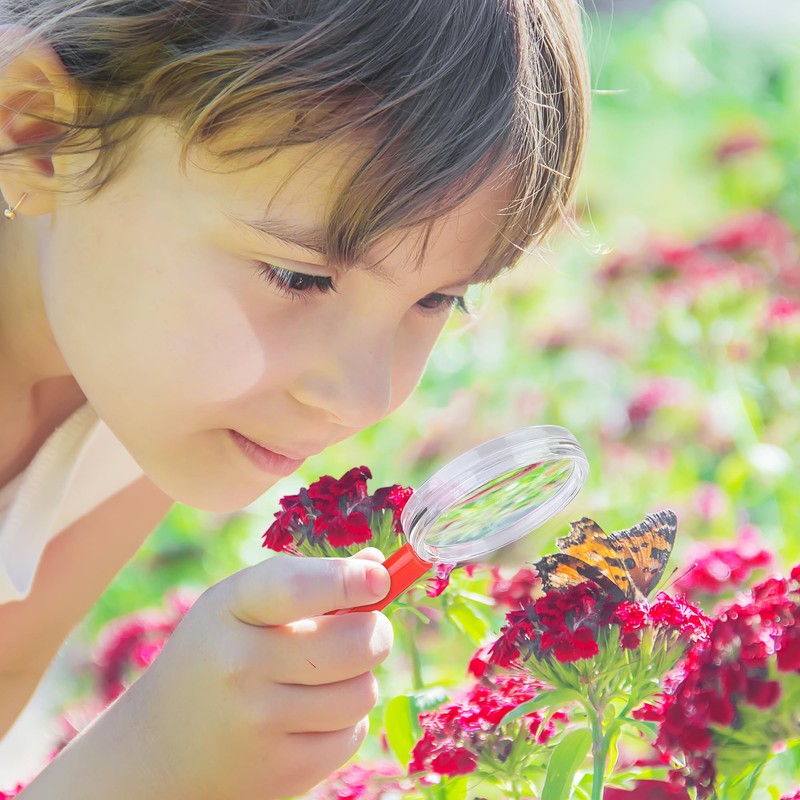 Aodaer 12 Pack Plastic Magnifying Glasses 3X Handheld Magnifying Glasses