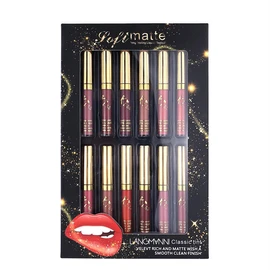 12 Pieces/Lot Lipstick Set, Matte Velvet Liquid Lipsticks, Waterproof, Non-Stick Lip Gloss Set, Sexy Durable Lips Makeup Kit