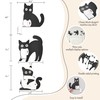 Funny Black Cat Bathroom Decor Set, 3 Pcs Wooden Cats