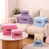 2PCS Storage Boxes with Lids Cotton Linen Fabric Bins Baskets