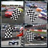 Ckexin 12 Pack Checkered Small Stick Flag 12x18 Inch Black