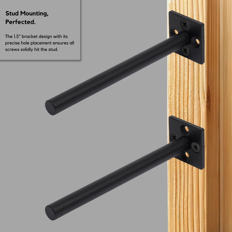 Rose's Rustics Heavy Duty Floating Shelf Bracket 6 Inch Rod