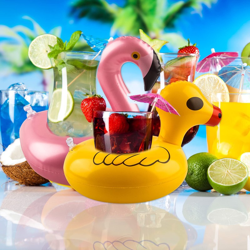 Sonarun 50 Pack Inflatable Drink Holders Float Toy Inflatable Pool