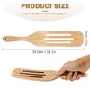 Slotted Spurtle - 33cm Wooden Kitchen Utensils, Includes Wooden Spoons