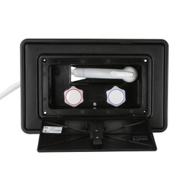 Manufacturers' Select ITC Fontana RV Exterior Shower Kit (Black w/Latching Door and Adapter Plate)